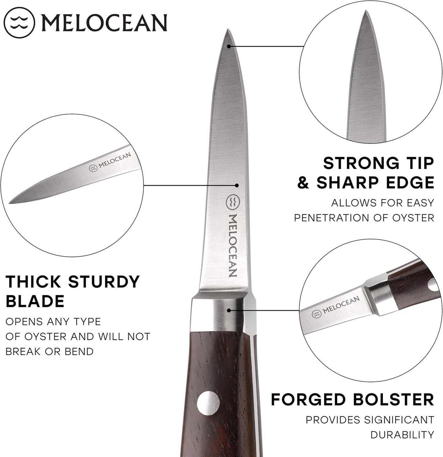Professional Oyster Shucking Knife and Gloves Set in Gift Box | 6.3” Full Tang French 3cr13 Stainless Steel Oyster Knife, EN388 Level 5 Cut-Resistant Gloves S-XL, Clam Oyster Shucker Kit