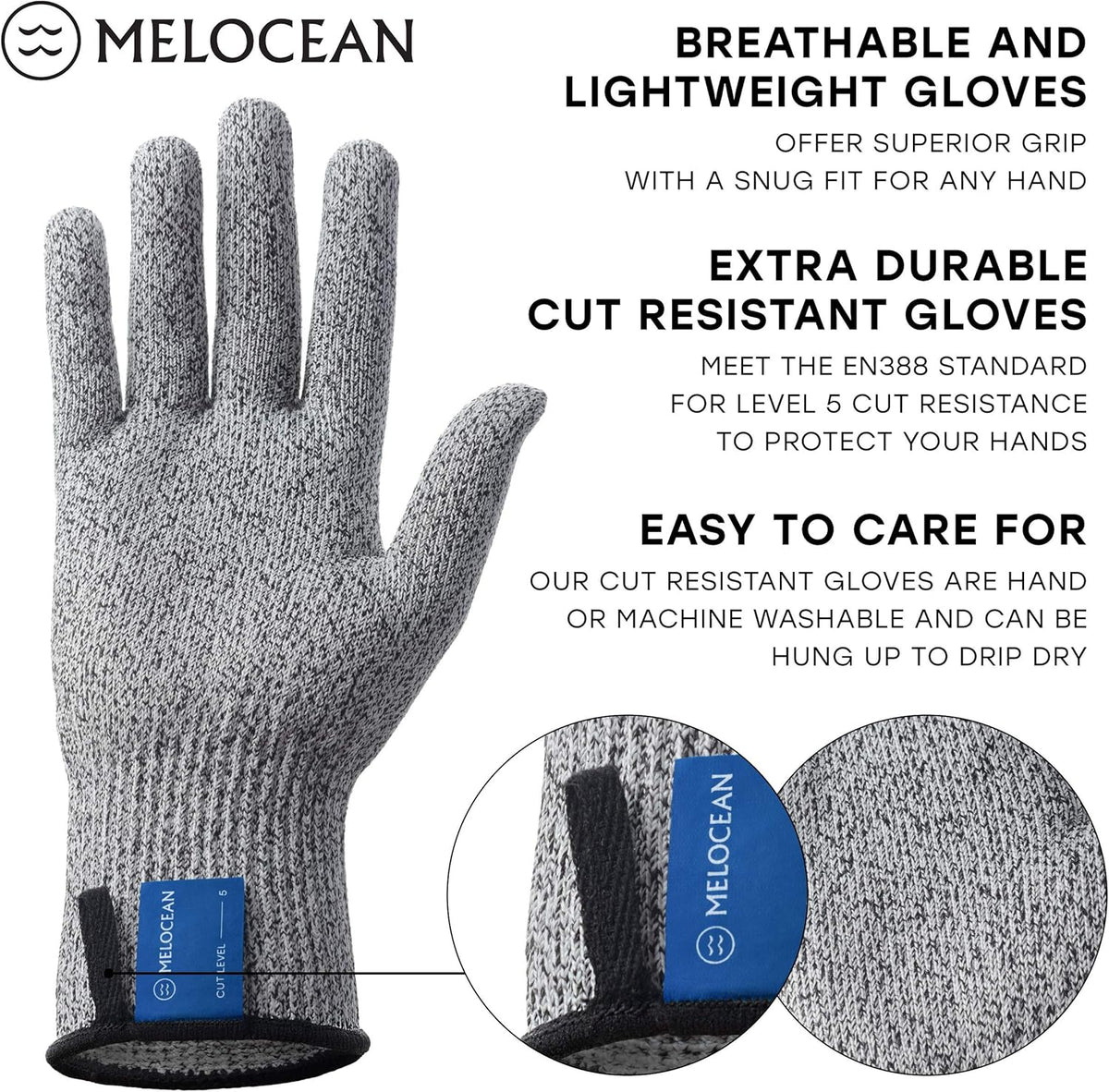 Professional Oyster Shucking Knife and Gloves Set in Gift Box | 6.3” Full Tang French 3cr13 Stainless Steel Oyster Knife, EN388 Level 5 Cut-Resistant Gloves S-XL, Clam Oyster Shucker Kit