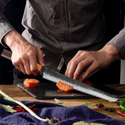 10.6 inchJapanese Yanagi Sushi Sashimi Chef Knife Salmon Knife Slicer Razor Sharp Sashimi Watermelon Knives, 67 Layer Damascus Steel Sashimi Yanagiba Knife, Maple Handle, Kitchen Knives Tool