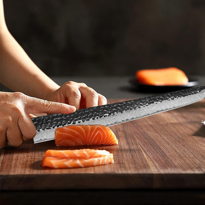 10.6 inchJapanese Yanagi Sushi Sashimi Chef Knife Salmon Knife Slicer Razor Sharp Sashimi Watermelon Knives, 67 Layer Damascus Steel Sashimi Yanagiba Knife, Maple Handle, Kitchen Knives Tool