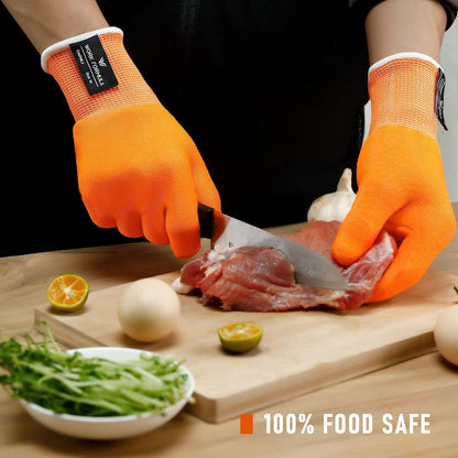 4 pcs Kitchen Cut Resistant Glove Food Grade Snug Fit for Women Men Kids Chefs Butchers