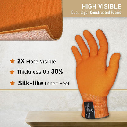 4 pcs Kitchen Cut Resistant Glove Food Grade Snug Fit for Women Men Kids Chefs Butchers