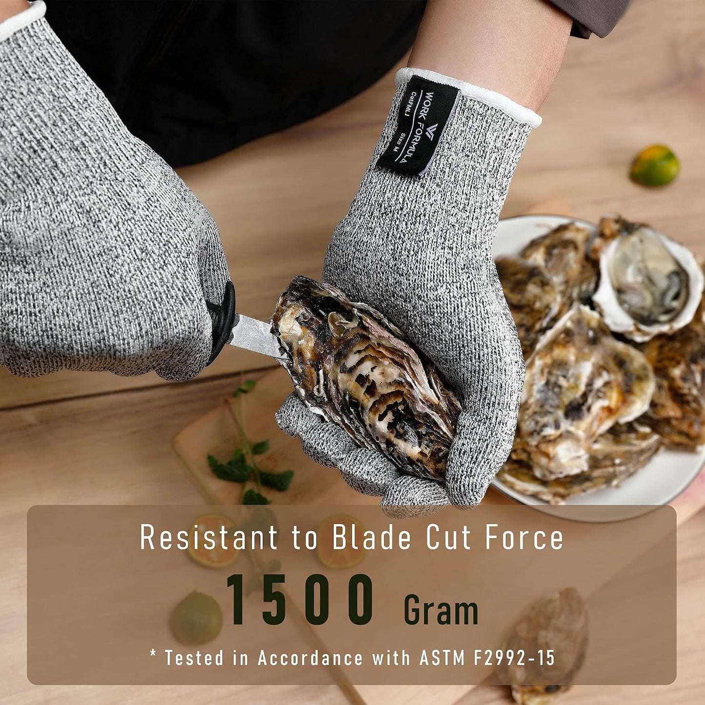 4 pcs Kitchen Cut Resistant Glove Food Grade Snug Fit for Women Men Kids Chefs Butchers