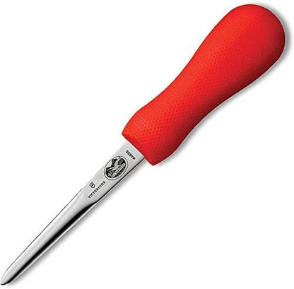 Oyster Knife 4-Inch Boston Style Blade, Red SuperGrip Handle