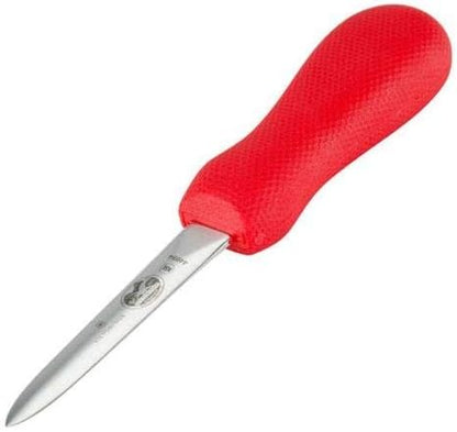 Oyster Knife 4-Inch Boston Style Blade, Red SuperGrip Handle