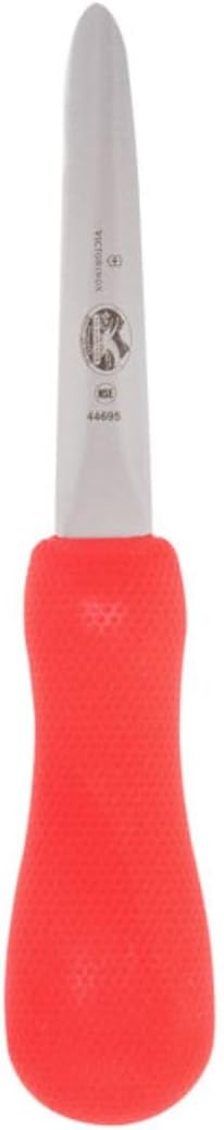 Oyster Knife 4-Inch Boston Style Blade, Red SuperGrip Handle