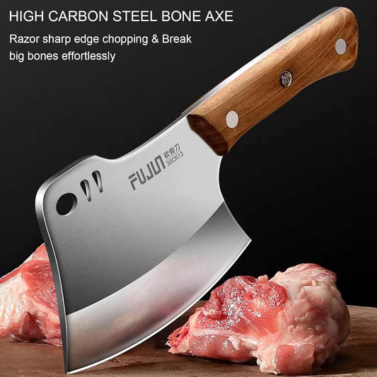Meat Cleaver Knife, Kitchen Axe, Heavy Duty Bone Chopper, Butcher Knife | Hand Forged Butcher Axes, Full Tang Meat Cutting Boning Knife for Kitchen Outdoor BBQ Chirstmas Mother Father Gifts Idea Men