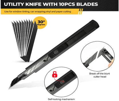 Replacement Blades for Bodyguard Vinyl Backing Cutter Knife, Stainless Steel, Pack of 50