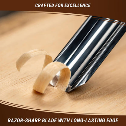 Wood Carving Gouge K9/10 Woodworking Hand Chisel Compact Wood Carving Knife for Beginners and Profi