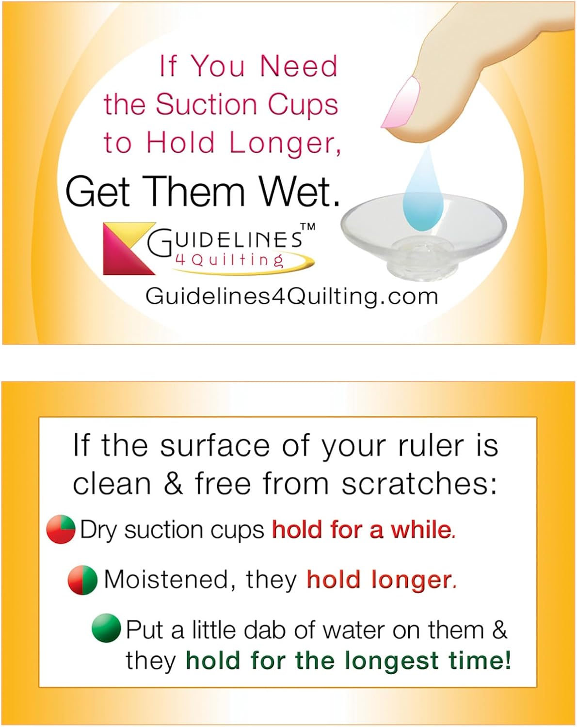 Finger Guards for Quilting - 2 per pkg – Create a 1/2-inch Secure Barrier on Rulers for Quilting and Sewing While Rotary Cutting. Made in USA"