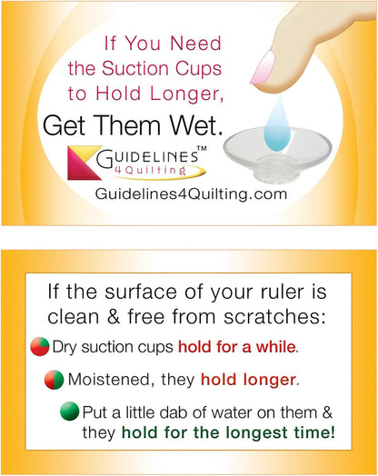 Finger Guards for Quilting - 2 per pkg – Create a 1/2-inch Secure Barrier on Rulers for Quilting and Sewing While Rotary Cutting. Made in USA"