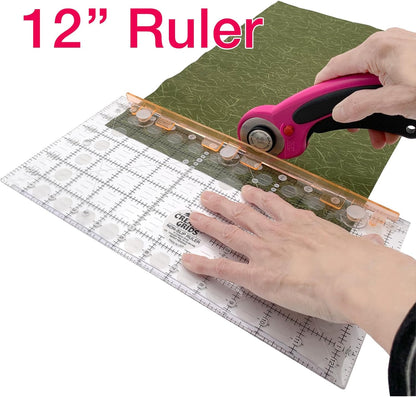 Finger Guards for Quilting - 2 per pkg – Create a 1/2-inch Secure Barrier on Rulers for Quilting and Sewing While Rotary Cutting. Made in USA"
