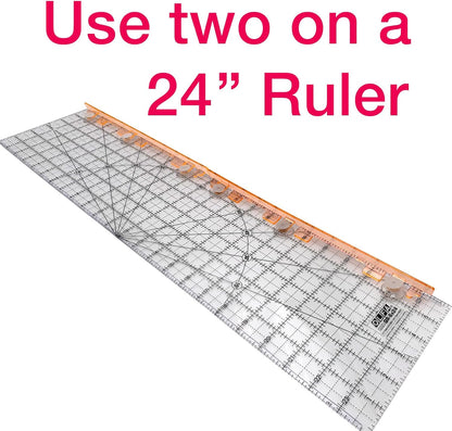 Finger Guards for Quilting - 2 per pkg – Create a 1/2-inch Secure Barrier on Rulers for Quilting and Sewing While Rotary Cutting. Made in USA"