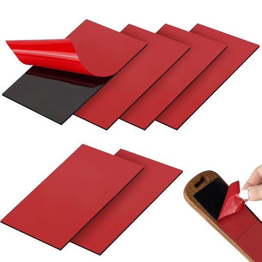 6-Pack Self-Adhesive Strips (3.3" × 1.9") for Magnetic Knife Holder – No Drill, No Screws, Adhesive Replacement Stickers for Wall Mount (Strips Only, Holder Not Included)