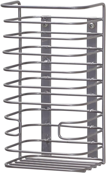 Tall Door Mount Cabinet Organizer with Steel Wire Frame in Nickel Powder Finish, Silver
