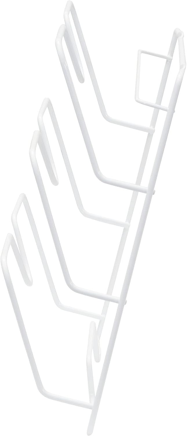 Tall Door Mount Cabinet Organizer with Steel Wire Frame in Nickel Powder Finish, Silver