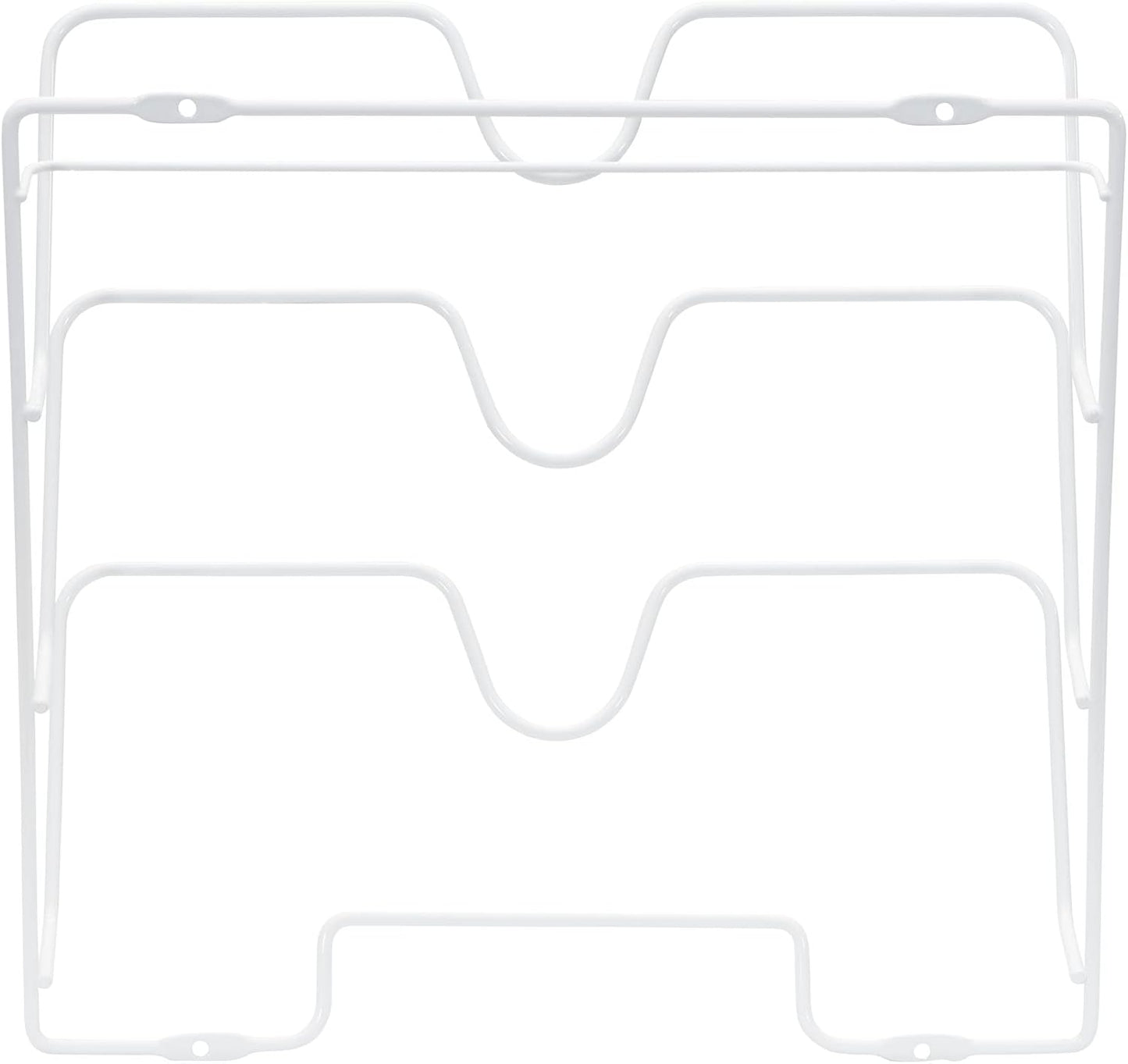 Tall Door Mount Cabinet Organizer with Steel Wire Frame in Nickel Powder Finish, Silver