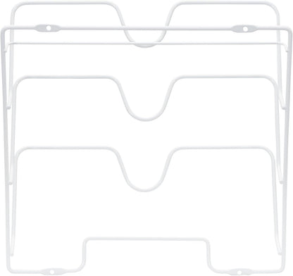 Tall Door Mount Cabinet Organizer with Steel Wire Frame in Nickel Powder Finish, Silver