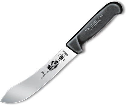 Fibrox 7" Butcher Knife - Non-Slip Handle Straight Blade, Black | Swiss Made High-Carbon Stainless Steel Blade, Ergonomic NSF Certified Design, Professional Grade Dishwasher Safe Tool