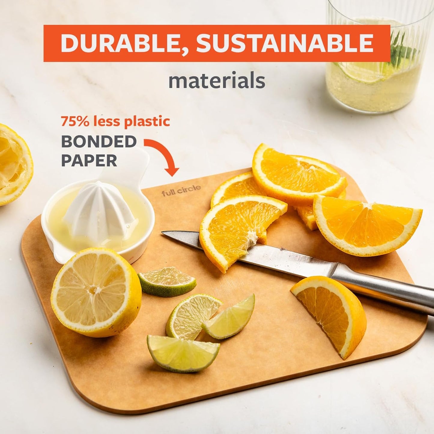 Better-Than-Wood Quick Prep Cutting Board – Small Size 8"x10" – Dishwasher Safe, Reversible & Lightweight, Ultradurable Wood Composite Construction