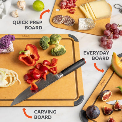 Better-Than-Wood Quick Prep Cutting Board – Small Size 8"x10" – Dishwasher Safe, Reversible & Lightweight, Ultradurable Wood Composite Construction