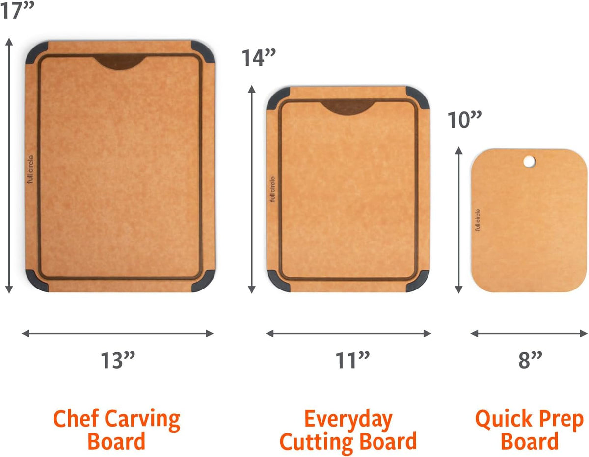 Better-Than-Wood Quick Prep Cutting Board – Small Size 8"x10" – Dishwasher Safe, Reversible & Lightweight, Ultradurable Wood Composite Construction