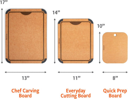 Better-Than-Wood Quick Prep Cutting Board – Small Size 8"x10" – Dishwasher Safe, Reversible & Lightweight, Ultradurable Wood Composite Construction