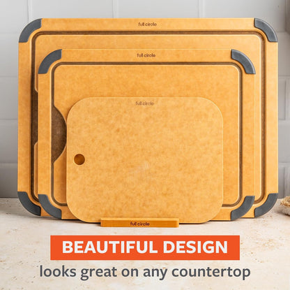 Better-Than-Wood Quick Prep Cutting Board – Small Size 8"x10" – Dishwasher Safe, Reversible & Lightweight, Ultradurable Wood Composite Construction