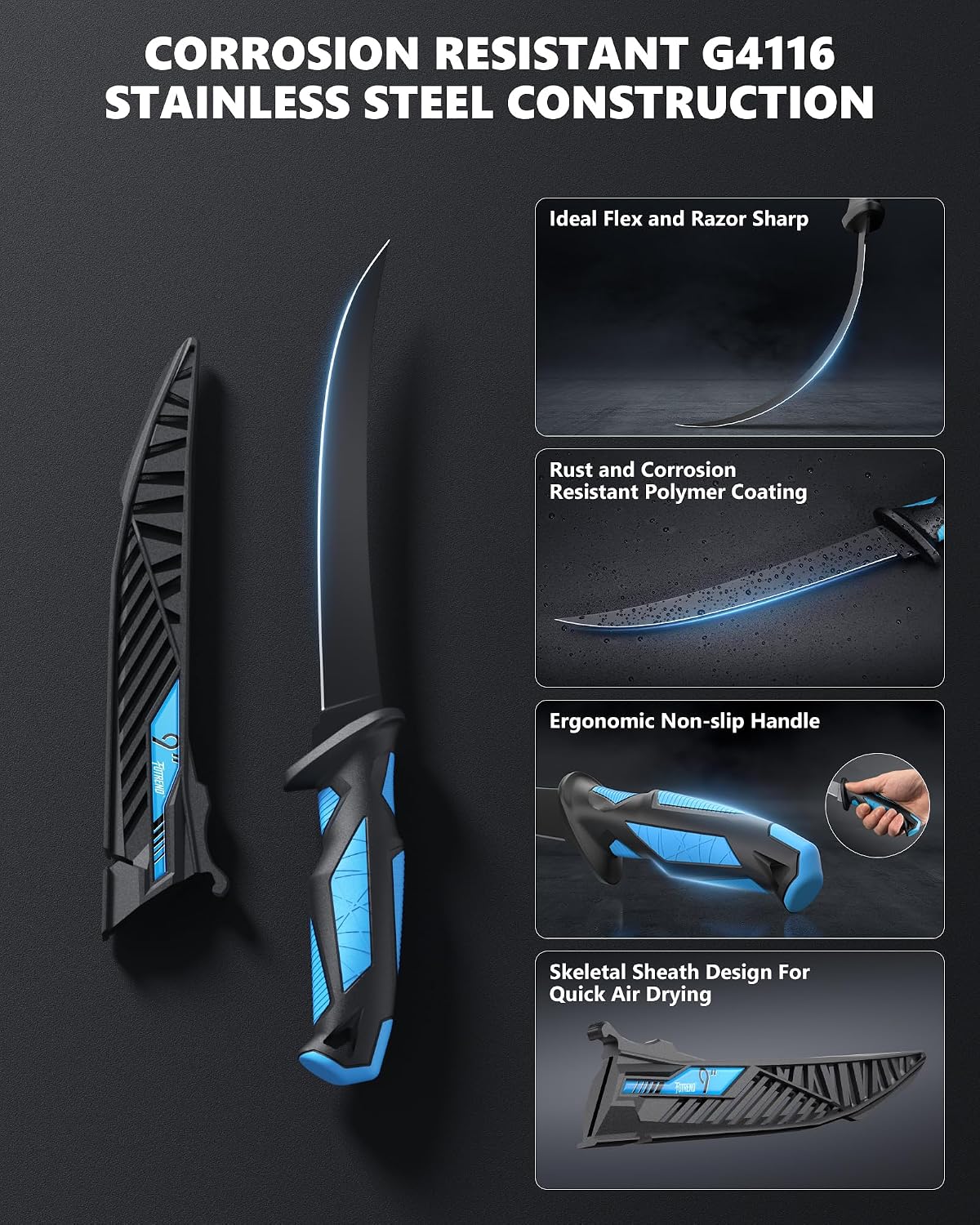 Fillet Knife Kit Combo,Fishing Gear and Gifts for Men