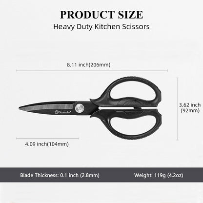 Kitchen Scissors All Purpose Heavy Duty Scissors Titanium Coated, Kitchen Shears for Food, Micro Serrated with Detachable Blades