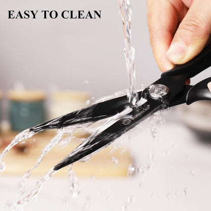 Kitchen Scissors All Purpose Heavy Duty Scissors Titanium Coated, Kitchen Shears for Food, Micro Serrated with Detachable Blades