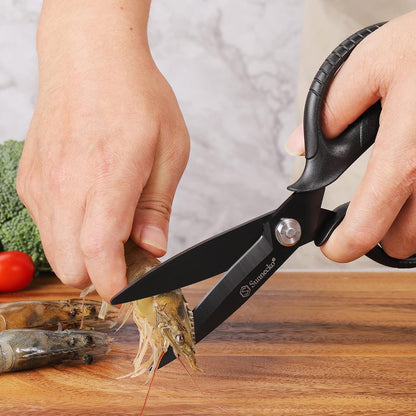 Kitchen Scissors All Purpose Heavy Duty Scissors Titanium Coated, Kitchen Shears for Food, Micro Serrated with Detachable Blades