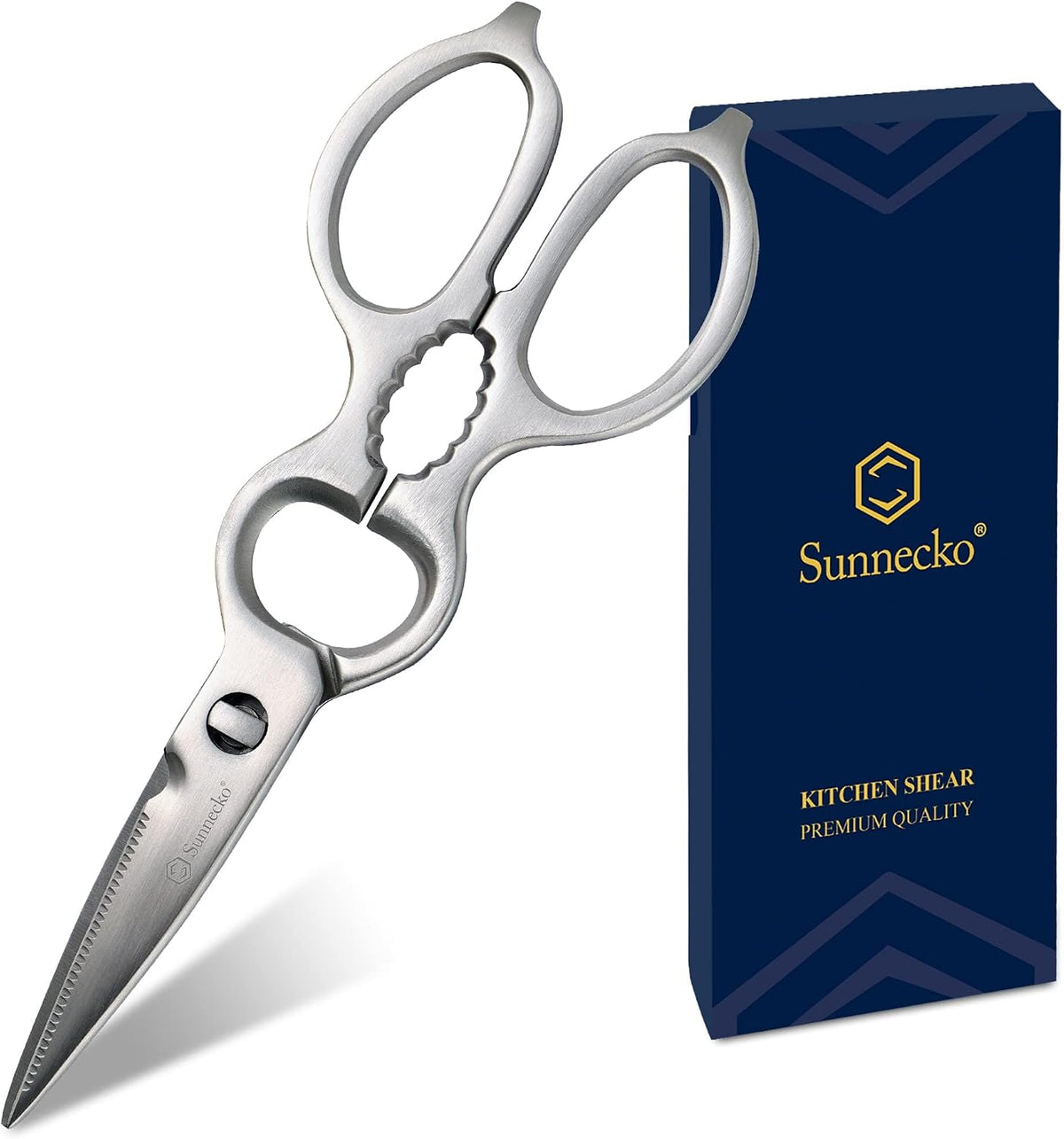 Kitchen Scissors All Purpose Heavy Duty Scissors Titanium Coated, Kitchen Shears for Food, Micro Serrated with Detachable Blades