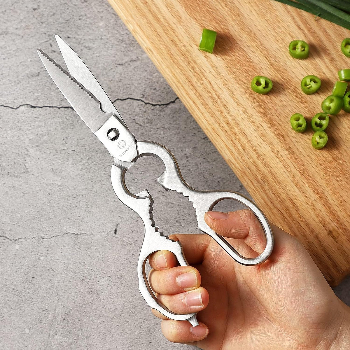 Kitchen Scissors All Purpose Heavy Duty Scissors Titanium Coated, Kitchen Shears for Food, Micro Serrated with Detachable Blades