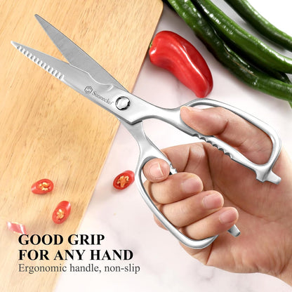 Kitchen Scissors All Purpose Heavy Duty Scissors Titanium Coated, Kitchen Shears for Food, Micro Serrated with Detachable Blades