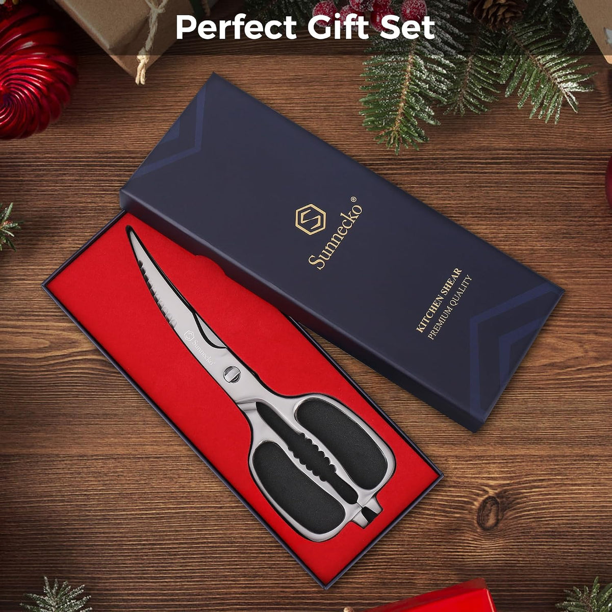 Kitchen Scissors All Purpose Heavy Duty Scissors Titanium Coated, Kitchen Shears for Food, Micro Serrated with Detachable Blades