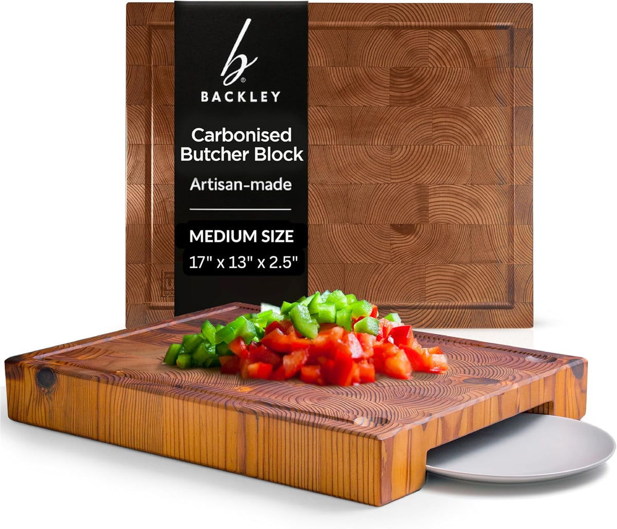 Cutting Board – Non Toxic End Grain Butcher Block with Handle, Charcuterie Boards, Cheese Board For Kitchen And Dining – Kitchen Must Haves Chopping Block - Food Safe Finishing