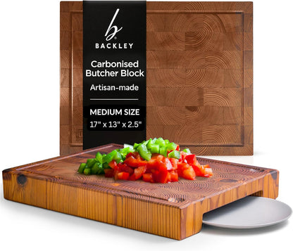 Cutting Board – Non Toxic End Grain Butcher Block with Handle, Charcuterie Boards, Cheese Board For Kitchen And Dining – Kitchen Must Haves Chopping Block - Food Safe Finishing