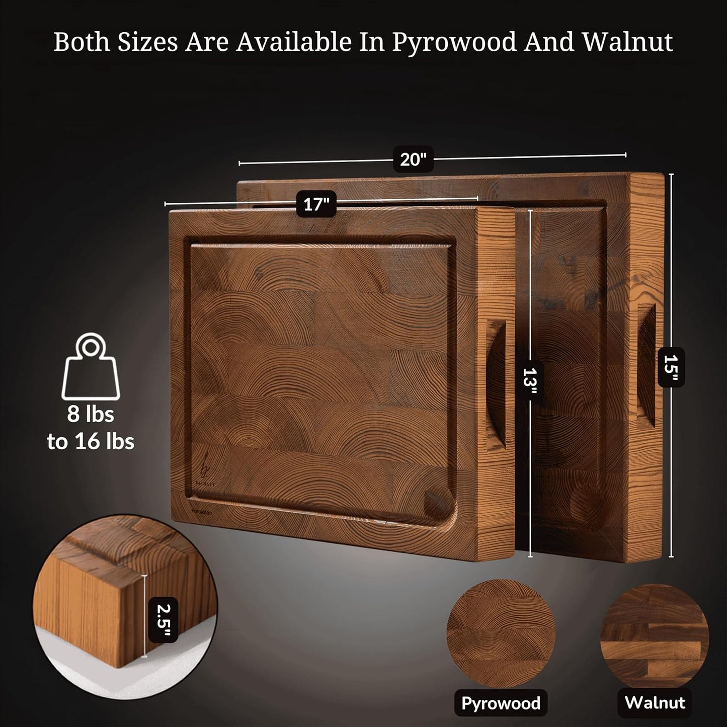 Cutting Board – Non Toxic End Grain Butcher Block with Handle, Charcuterie Boards, Cheese Board For Kitchen And Dining – Kitchen Must Haves Chopping Block - Food Safe Finishing