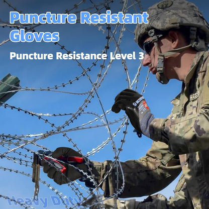 A9 Cut Resistant Work Gloves, 3/4 Double-Dipped Coating, PM3202, M | Level 5 Abrasion, Level 4 Puncture Resistant, 3/4 Water & Oil Proof, Strong Grip, 18 Gauge, Touchscreen, Durable, Heavy Duty