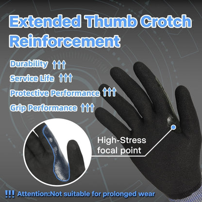 A9 Cut Resistant Work Gloves, 3/4 Double-Dipped Coating, PM3202, M | Level 5 Abrasion, Level 4 Puncture Resistant, 3/4 Water & Oil Proof, Strong Grip, 18 Gauge, Touchscreen, Durable, Heavy Duty