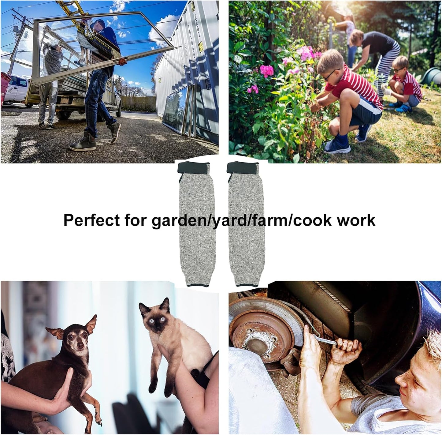 Cut Resistant Farmers Sleeves, Arm Burn Protection Sleeve for Thin Skin and Bruising, Arm Guards for Men Women