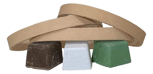 1/2" x 12" Leather Honing & Polishing Belt -Strop Fits Original Work Sharp Machine (3 Pack)