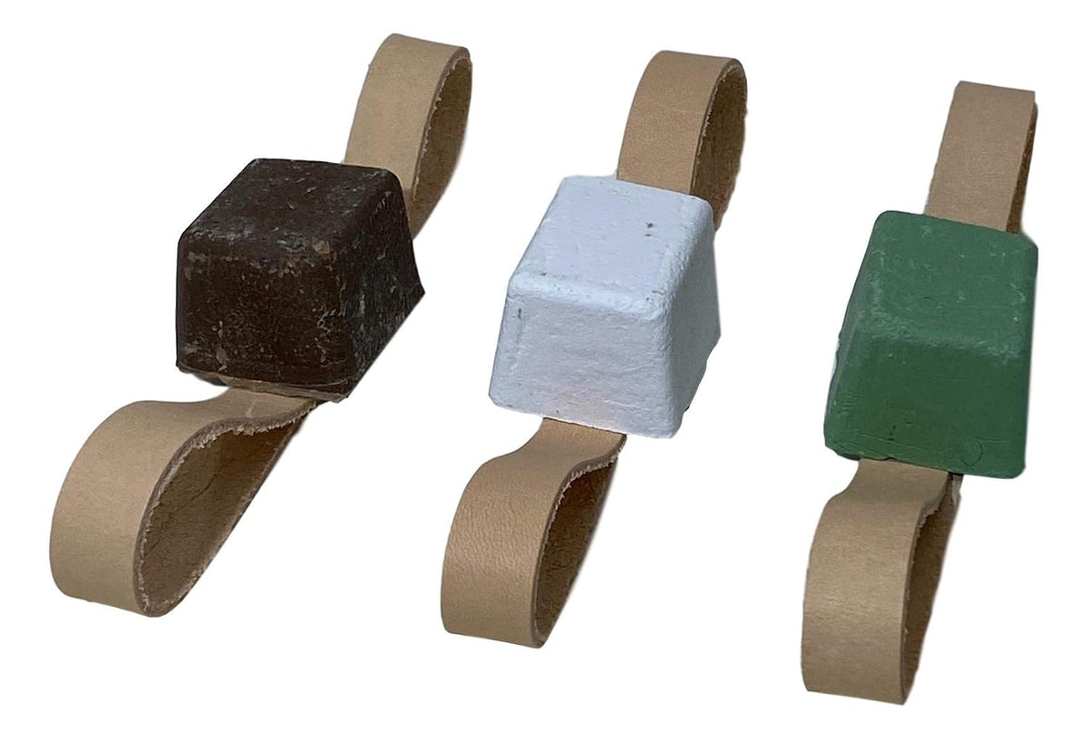 1/2" x 12" Leather Honing & Polishing Belt -Strop Fits Original Work Sharp Machine (3 Pack)
