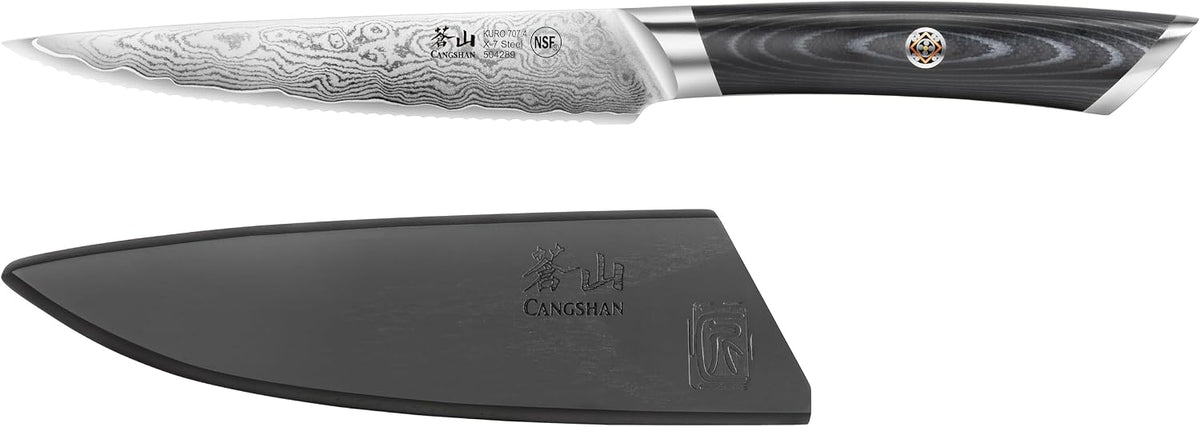 Cangshan KURO Series 5-Inch Serrated Utility Knife