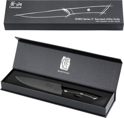 Cangshan KURO Series 5-Inch Serrated Utility Knife