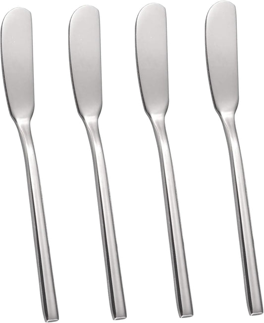 Butter Knife, Stainless Steel Set of 4,6.5 Inch for Easy Serving | Perfect Butter Spreader,Cheese Knife, Elegant Dining,Daily Use;Dishwasher Safe & Rust-Resistant