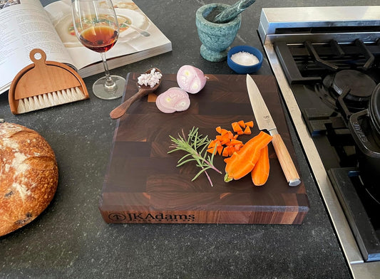 Professional Series End Grain Cutting Board, Walnut, 12" x 12" x 2"