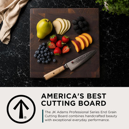 Professional Series End Grain Cutting Board, Walnut, 12" x 12" x 2"