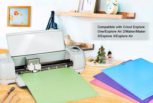 Cutting Mat 12 Pack 12x12, Compatible With Cricut Maker 4/Explore Air & Silhouette Sticky Pad Replacement Accessories, for Crafts Supplies (Standard/Light/Strong/Frabic)